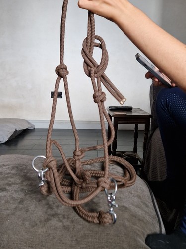 Halter bitless sidepull - sidepull, soft