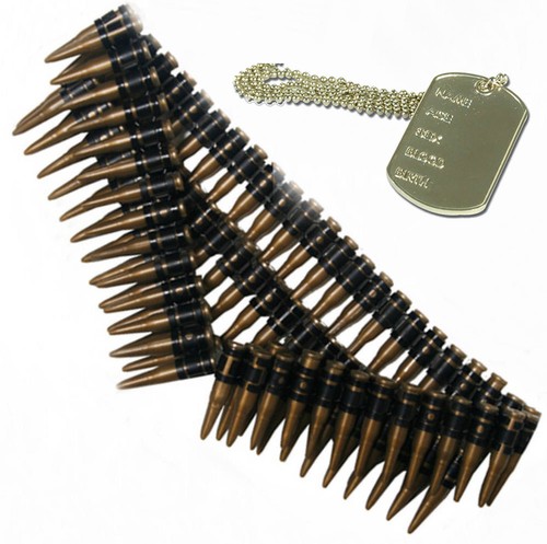 Bullet belt dog - tag, army