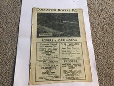 Doncaster Rovers v Darlington Football Programme 8/3/1947.