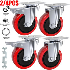 4 x Heavy Duty 100mm 700KG Rubber Swivel Castor Wheels Trolley Furniture caster.