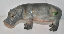 Beswick Hippopotamus- Vintage ceramic figurine- Beautiful Glossy- Sticker- RARE