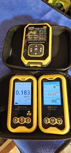 Geiger counters and emf meter - counters, meter.
