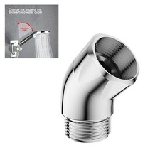 Shower Elbow G1/2 Brass Connector Chrome Adjustable Design for Showers