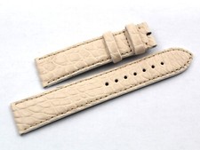 Genuine Crocodile Strap Cream 20/18mm Watch Accessories Parts Made In Italy