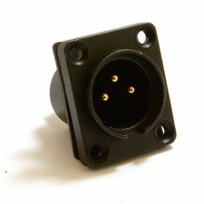 3 Pin XLR Microphone Chassis Panel Mount Solder Terminal Socket & Seal [007619]