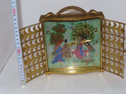 Imhof table clock - table, cloisonne