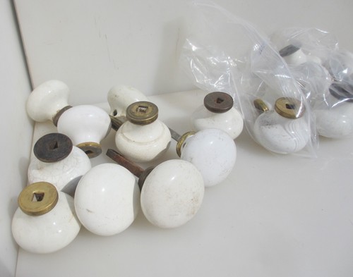 Vintage ceramic door knob - vintage,