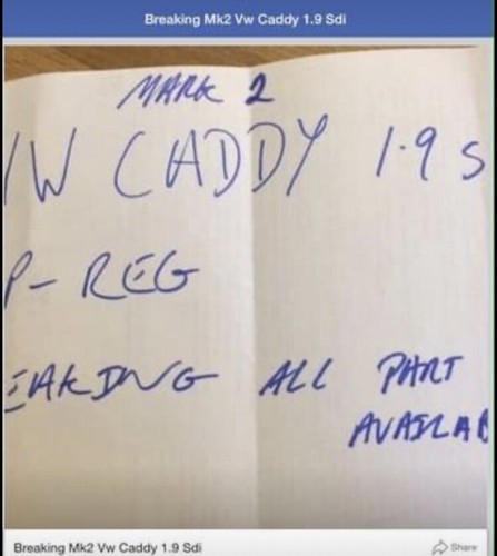 Caddy mk2 breaking - caddy, this