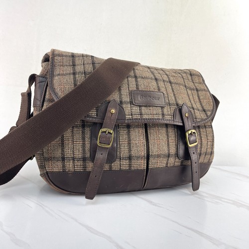 Barbour tweed satchel brown - barbour,