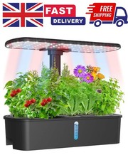 12-Pod Indoor Hydroponic Home Garden Kit LED Grow Light Timer Smart Herb Planter