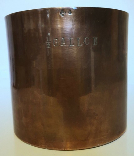 Antique copper rum measure - copper,