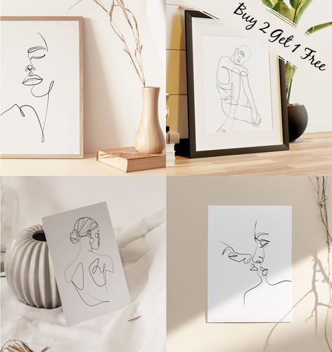 Abstract continuous line - continuous, art