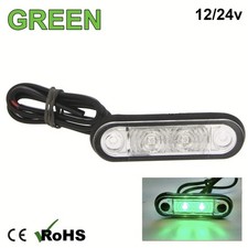 50 x GREEN HELLA STYLE LED FLUSH FIT KELSA BAR MARKER LAMP LIGHT 12v 24v