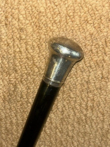 Antique ebonised walking stick - antique,