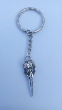A Tibetan Silver  Crow Raven Bird Skull ( 38*13mm) KEYRING,Chain Handbag, Charm
