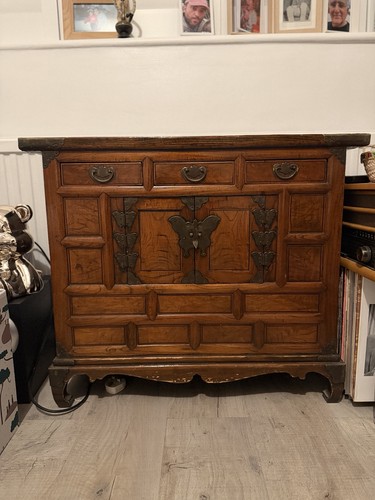 Antique korean elmwood - korean, cabinet