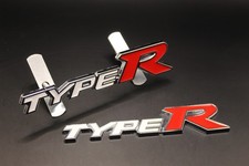 White TYPE Red R Chrome Silver