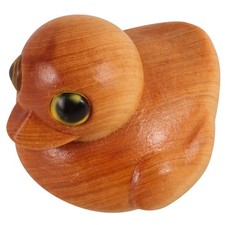  Wooden Animal Statue Duck Figurine Decor Miniature Bird Statue For Workspace