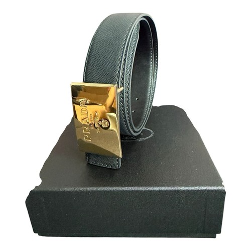 110 prada belt with gold - belt,