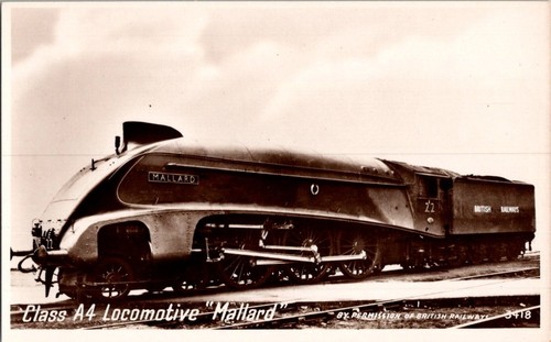 Mallard steam train - mallard, postcard