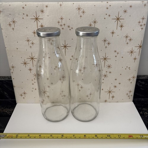 Two glass organic milk - glass,