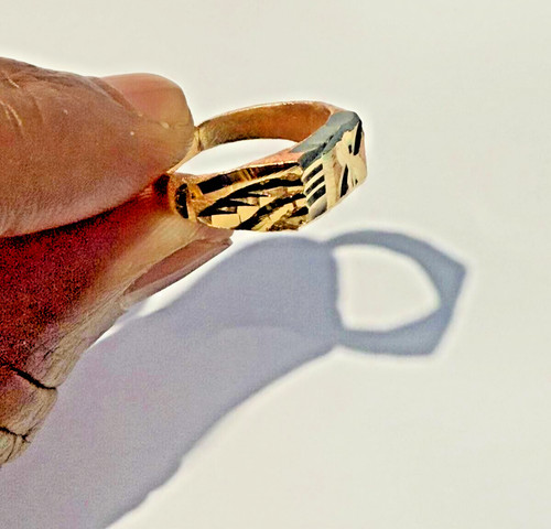 Rings gold plated grooved - rings, plated/grooved