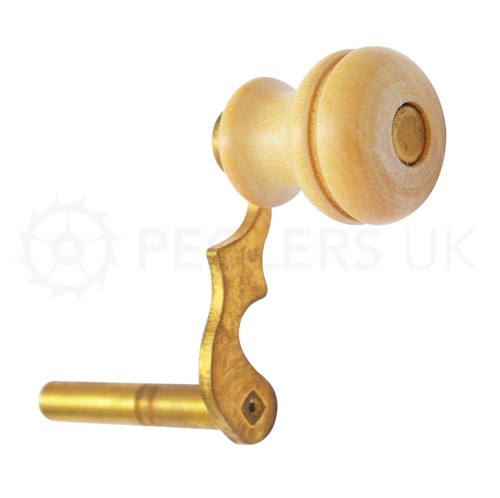 Brass crank winding key - brass,