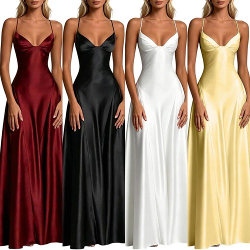 Deep satin strap - v, fitted