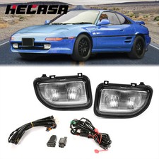 Bumper Fog Lights For Toyota MR2 1991-1995 Clear Lens W/ Bulbs+wiring Harness