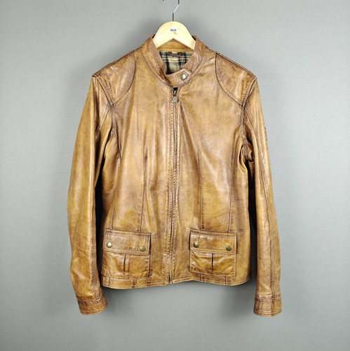 Belstaff gold label brown - label,