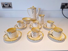 Beautiful Rare Vintage Art Deco Burleigh Ware Zenith Coffee Set - Immaculate