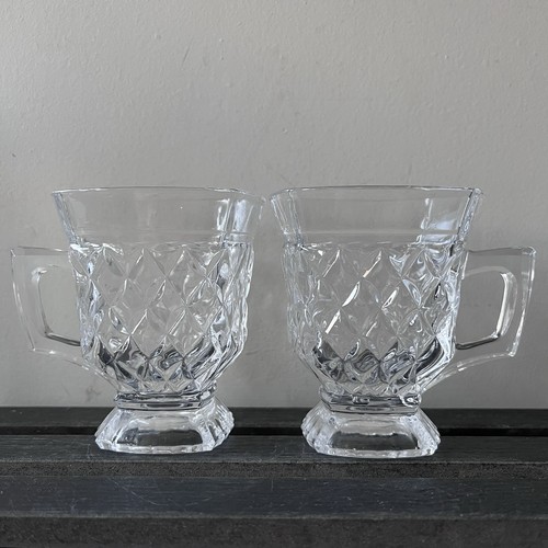 Vintage geometric glass punch - geometric,