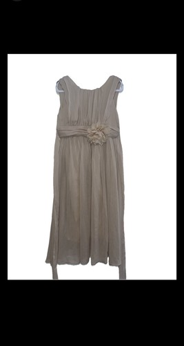 Girls taupe chiffon pleated - taupe,