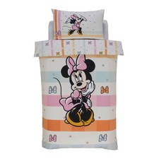 Minnie Mouse Bow Single Bedding Set Reversible Duvet Cover
