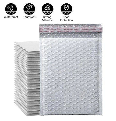 White poly bubble padded - white,