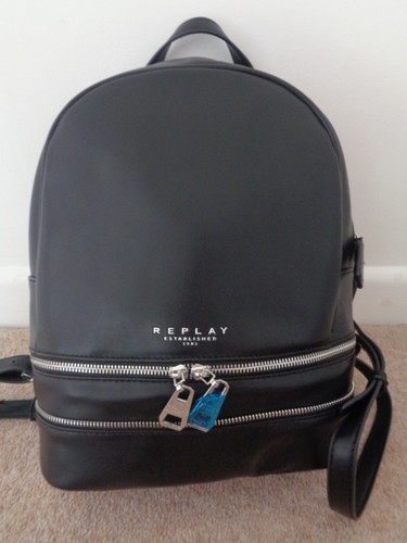 Replay black backpack - black,