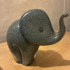 LANGHAM GLASS ELEPHANT Signed Paul Miller 8cm high
