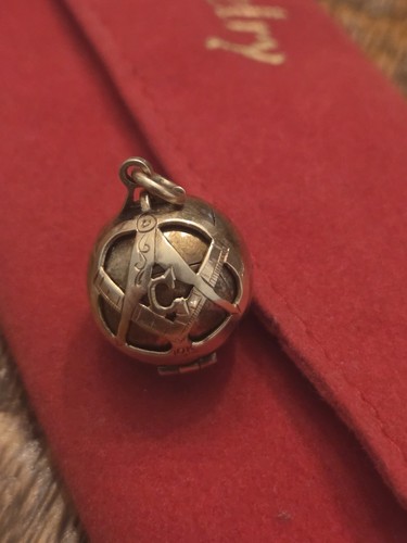 Vintage masonic watch fob orb - watch,