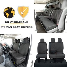 FIAT SCUDO SEAT COVERS (2022 ONWARDS) TAILORED BLACK
