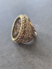 9ct Gold Full Sovereign Patterned Ring Mount