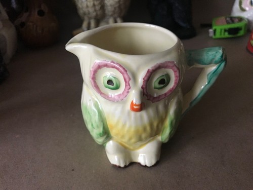 Keele street pottery owl jug - keele,