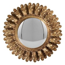20cm Gold Convex Wall Mirror