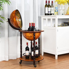 Globe Drinks Cabinet Movable Whisky Wine Spirits Bar Cabinet