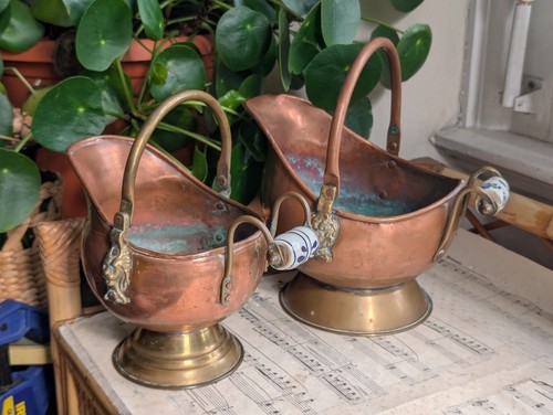 Copper brass coal - brass, ash