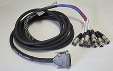 Yamaha AES 8 Channel I/O Cable DB25 to XLR M/F Audio Snake 15ft