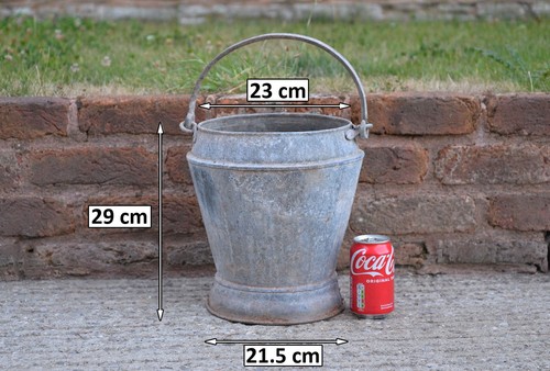 Vintage galvanised well - , bucket
