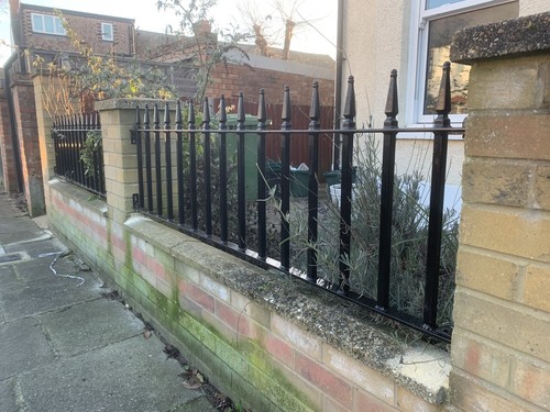 Metal railing panel black - -,