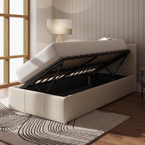 Side lift ottoman storage bed - side,