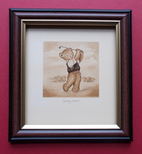 Teddy bear print framed by - ,