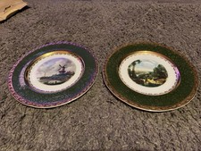 Pair of Vintage Decorative Gilded Plates - Weatherby Hanley